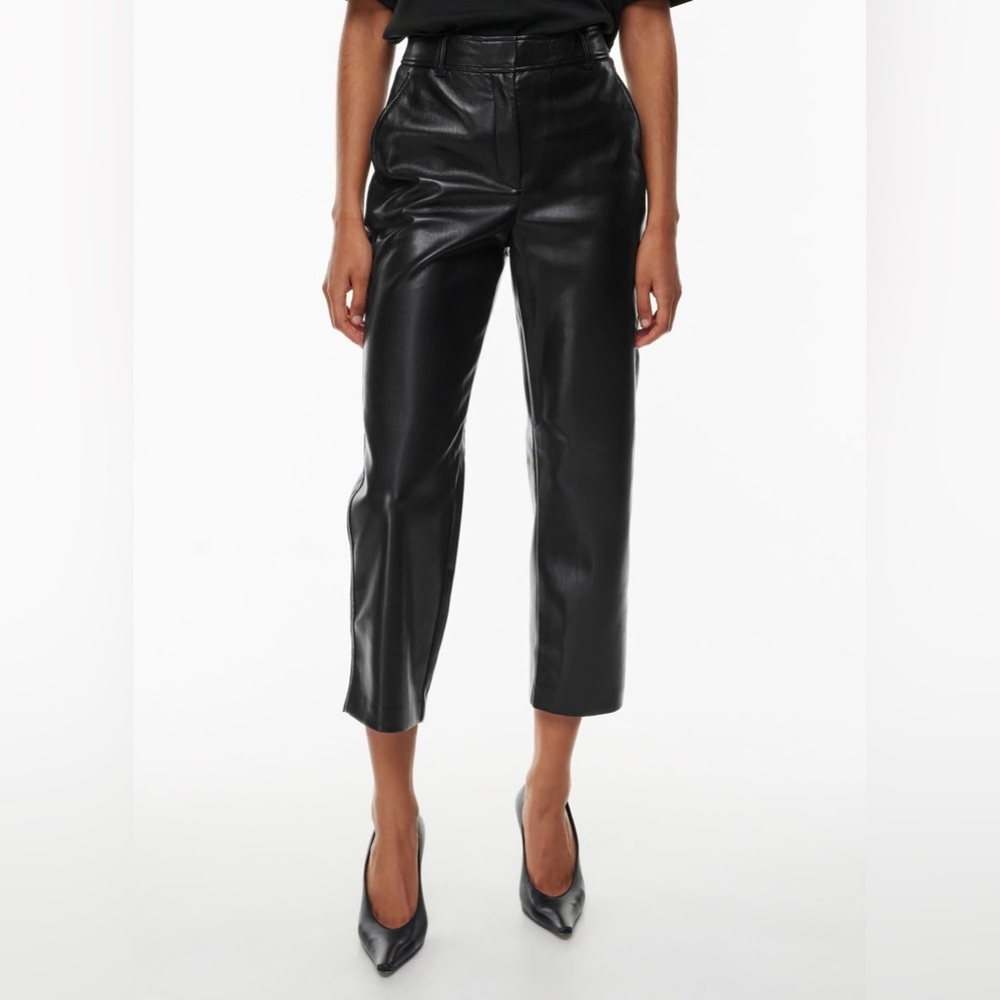 ARITZIA BABATON COMMAND CROPPED LEATHER PANTS